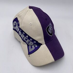XFL Chicago Enforcers Hat Purple All over Logo Headwear Drew Pearson‎ Y2K   VGC